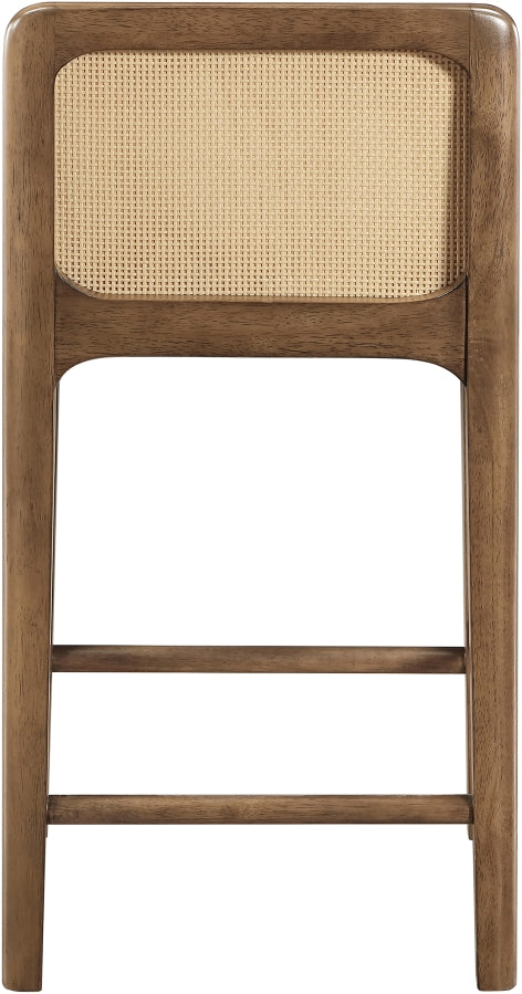 Ellis Cane And Vegan Leather Upholstered Counter Stool — 88063-C - Tan - 88063Tan-C alternate view 4