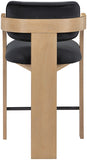Cedra Velvet Performance Fabric Upholstered Counter Stool — 33052-C - Black - 33052Black-C alternate view 4