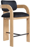 Cedra Velvet Performance Fabric Upholstered Counter Stool — 33052-C - Black - 33052Black-C alternate view 5