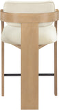 Cedra Velvet Performance Fabric Upholstered Counter Stool — 33052-C - Cream - 33052Cream-C alternate view 4