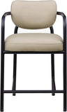 Serava Vegan Leather Upholstered Counter Stool — 77067-C - Beige - 77067Beige-C alternate view 2
