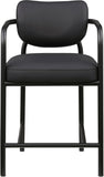 Serava Vegan Leather Upholstered Counter Stool — 77067-C - Black - 77067Black-C alternate view 2