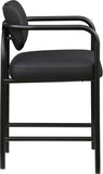 Serava Vegan Leather Upholstered Counter Stool — 77067-C - Black - 77067Black-C alternate view 3