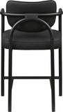 Serava Vegan Leather Upholstered Counter Stool — 77067-C - Black - 77067Black-C alternate view 4