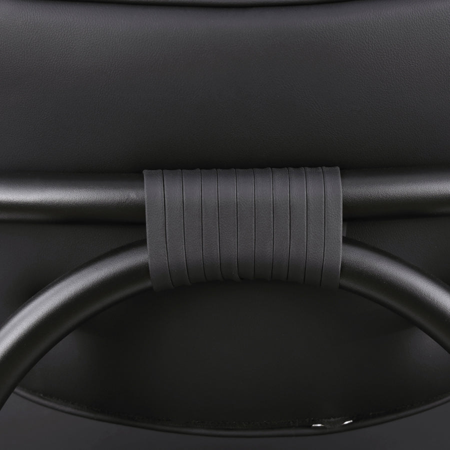 Serava Vegan Leather Upholstered Counter Stool — 77067-C - Black - 77067Black-C alternate view 6