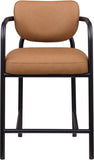 Serava Vegan Leather Upholstered Counter Stool — 77067-C - Cognac - 77067Cognac-C alternate view 2