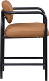 Serava Vegan Leather Upholstered Counter Stool — 77067-C - Cognac - 77067Cognac-C alternate view 3