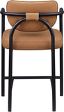 Serava Vegan Leather Upholstered Counter Stool — 77067-C - Cognac - 77067Cognac-C alternate view 4