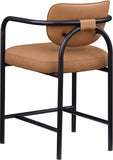 Serava Vegan Leather Upholstered Counter Stool — 77067-C - Cognac - 77067Cognac-C alternate view 5