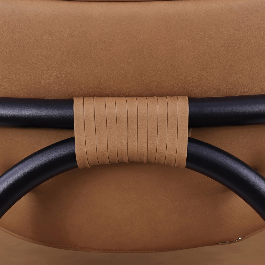 Serava Vegan Leather Upholstered Counter Stool — 77067-C - Cognac - 77067Cognac-C alternate view 6