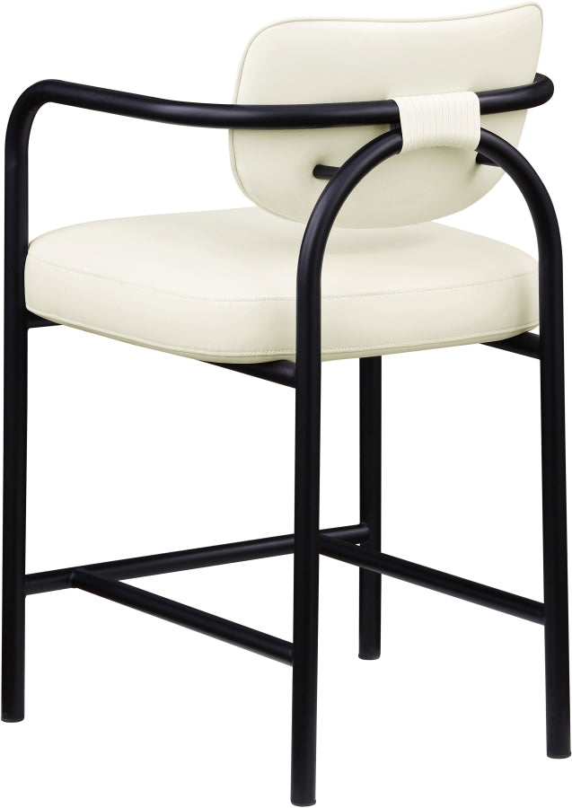 Serava Vegan Leather Upholstered Counter Stool — 77067-C - Cream - 77067Cream-C alternate view 5
