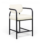 Serava Vegan Leather Upholstered Counter Stool — 77067-C - Cream - 77067Cream-C