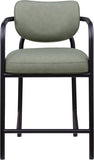 Serava Vegan Leather Upholstered Counter Stool — 77067-C - Green - 77067Green-C alternate view 2