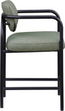 Serava Vegan Leather Upholstered Counter Stool — 77067-C - Green - 77067Green-C alternate view 3