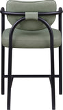 Serava Vegan Leather Upholstered Counter Stool — 77067-C - Green - 77067Green-C alternate view 4