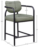 Serava Vegan Leather Upholstered Counter Stool — 77067-C - Green - 77067Green-C Dim