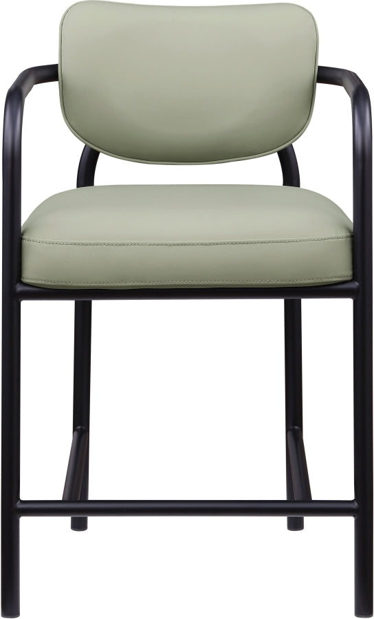 Serava Vegan Leather Upholstered Counter Stool — 77067-C - Mint - 77067Mint-C alternate view 2