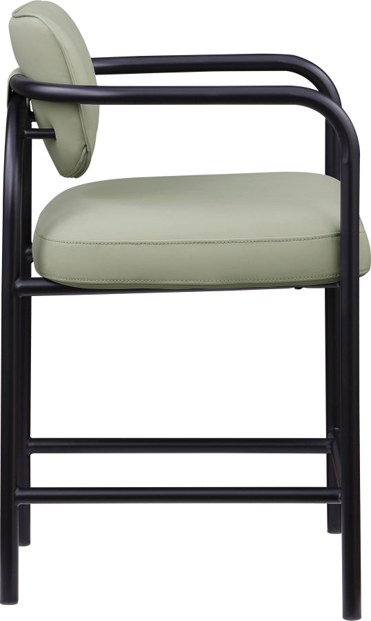 Serava Vegan Leather Upholstered Counter Stool — 77067-C - Mint - 77067Mint-C alternate view 3