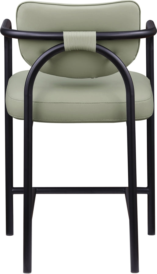 Serava Vegan Leather Upholstered Counter Stool — 77067-C - Mint - 77067Mint-C alternate view 4