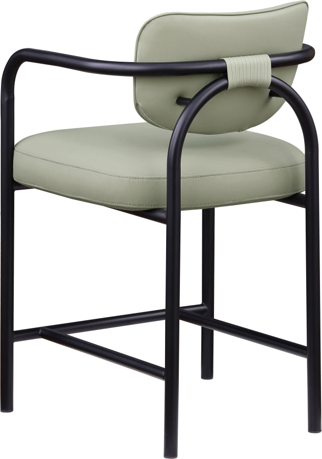 Serava Vegan Leather Upholstered Counter Stool — 77067-C - Mint - 77067Mint-C alternate view 5