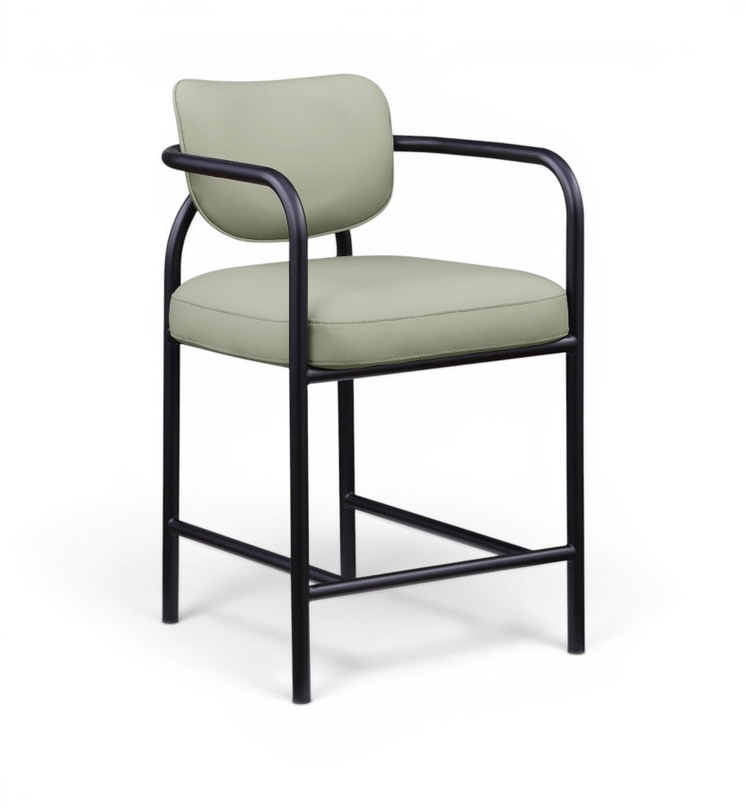 Serava Vegan Leather Upholstered Counter Stool — 77067-C - Mint - 77067Mint-C