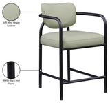 Serava Vegan Leather Upholstered Counter Stool — 77067-C - Mint - 77067Mint-C Infographic