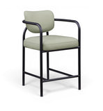 Serava Vegan Leather Upholstered Counter Stool — 77067-C - Mint - 77067Mint-C