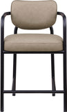 Serava Vegan Leather Upholstered Counter Stool — 77067-C - Taupe - 77067Taupe-C alternate view 2