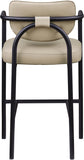 Serava Vegan Leather Upholstered Bar Stool — 77069-C - Beige - 77069Beige-C alternate view 4