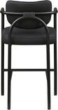Serava Vegan Leather Upholstered Bar Stool — 77069-C - Black - 77069Black-C alternate view 4