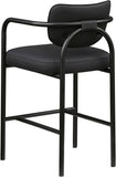 Serava Vegan Leather Upholstered Bar Stool — 77069-C - Black - 77069Black-C alternate view 5