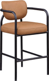 Serava Vegan Leather Upholstered Bar Stool — 77069-C - Cognac - 77069Cognac-C alternate view 2
