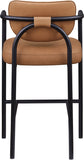 Serava Vegan Leather Upholstered Bar Stool — 77069-C - Cognac - 77069Cognac-C alternate view 4