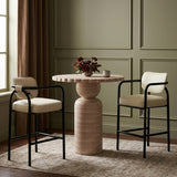 Serava Vegan Leather Upholstered Bar Stool — 77069-C - Cream - 77069Cream-C alternate view 1