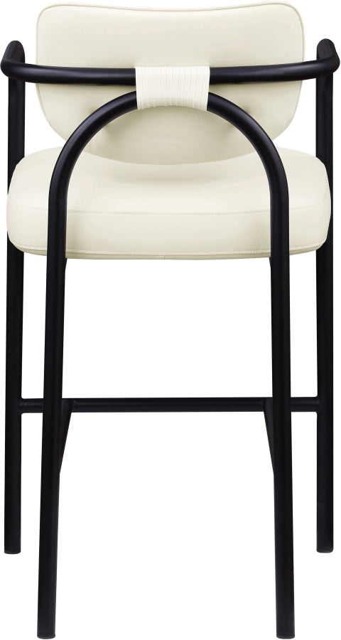 Serava Vegan Leather Upholstered Bar Stool — 77069-C - Cream - 77069Cream-C alternate view 4