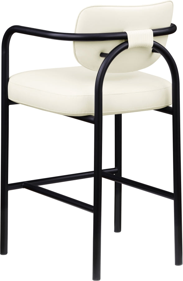 Serava Vegan Leather Upholstered Bar Stool — 77069-C - Cream - 77069Cream-C alternate view 5