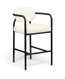 Serava Vegan Leather Upholstered Bar Stool — 77069-C - Cream - 77069Cream-C