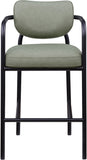 Serava Vegan Leather Upholstered Bar Stool — 77069-C - Green - 77069Green-C alternate view 2