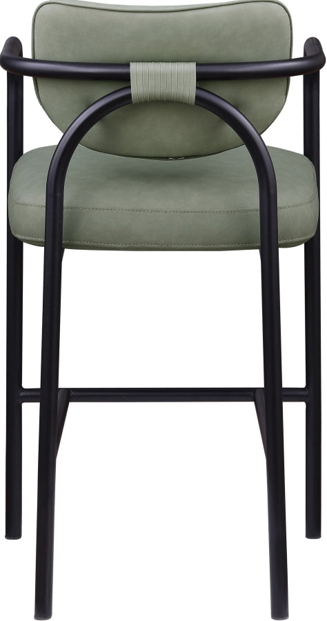 Serava Vegan Leather Upholstered Bar Stool — 77069-C - Green - 77069Green-C alternate view 4