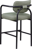 Serava Vegan Leather Upholstered Bar Stool — 77069-C - Green - 77069Green-C alternate view 5