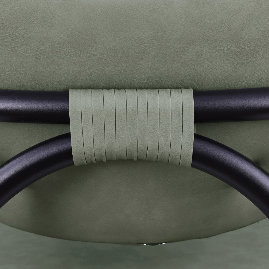 Serava Vegan Leather Upholstered Bar Stool — 77069-C - Green - 77069Green-C alternate view 6