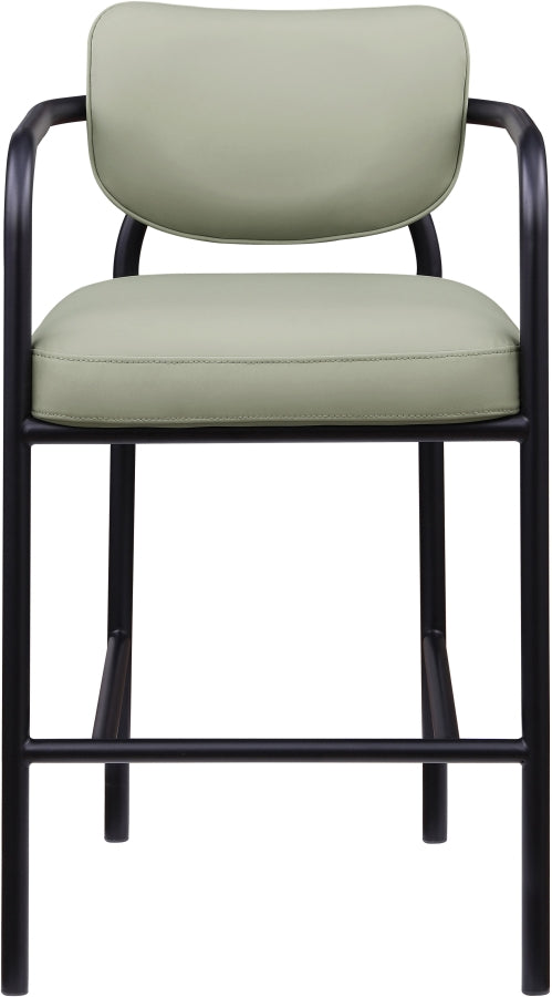 Serava Vegan Leather Upholstered Bar Stool — 77069-C - Mint - 77069Mint-C alternate view 2