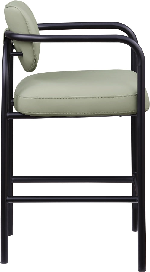 Serava Vegan Leather Upholstered Bar Stool — 77069-C - Mint - 77069Mint-C alternate view 3