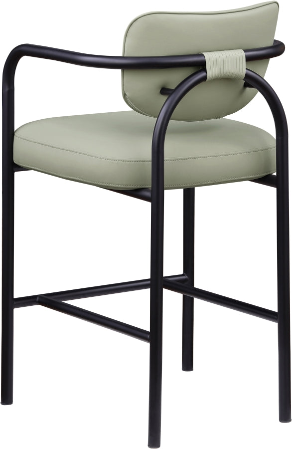 Serava Vegan Leather Upholstered Bar Stool — 77069-C - Mint - 77069Mint-C alternate view 5