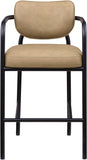 Serava Vegan Leather Upholstered Bar Stool — 77069-C - Tan - 77069Tan-C alternate view 2