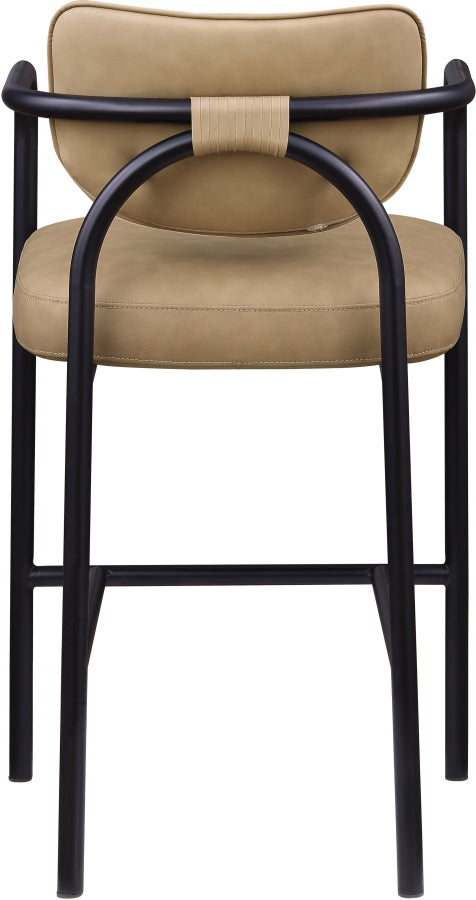 Serava Vegan Leather Upholstered Bar Stool — 77069-C - Tan - 77069Tan-C alternate view 4