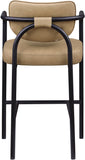 Serava Vegan Leather Upholstered Bar Stool — 77069-C - Tan - 77069Tan-C alternate view 4