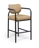 Serava Vegan Leather Upholstered Bar Stool — 77069-C - Tan - 77069Tan-C