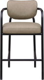 Serava Vegan Leather Upholstered Bar Stool — 77069-C - Taupe - 77069Taupe-C alternate view 2