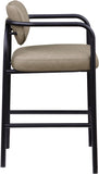 Serava Vegan Leather Upholstered Bar Stool — 77069-C - Taupe - 77069Taupe-C alternate view 3